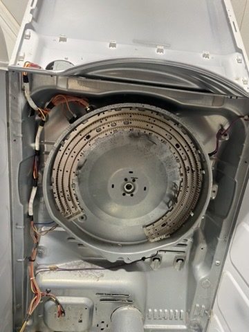 Dryer heating element area during repair