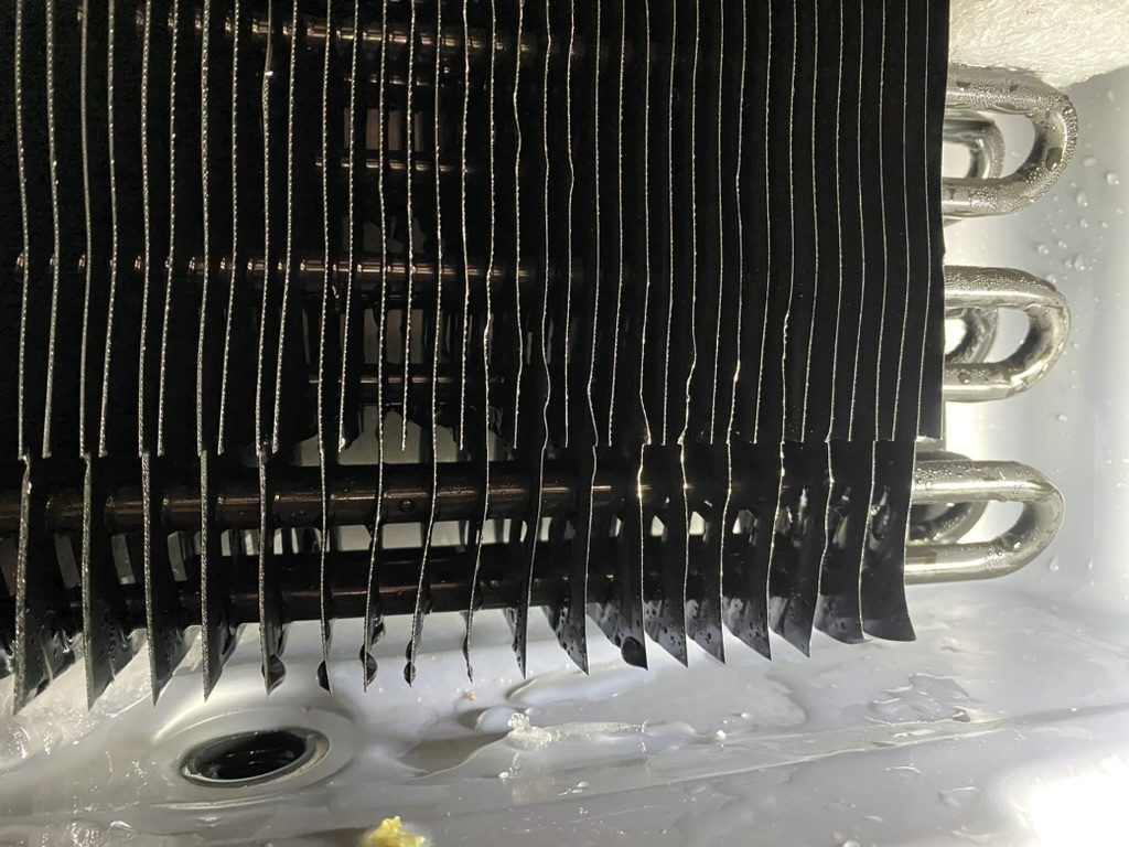 Refrigerator evaporator coil service and diagnostics